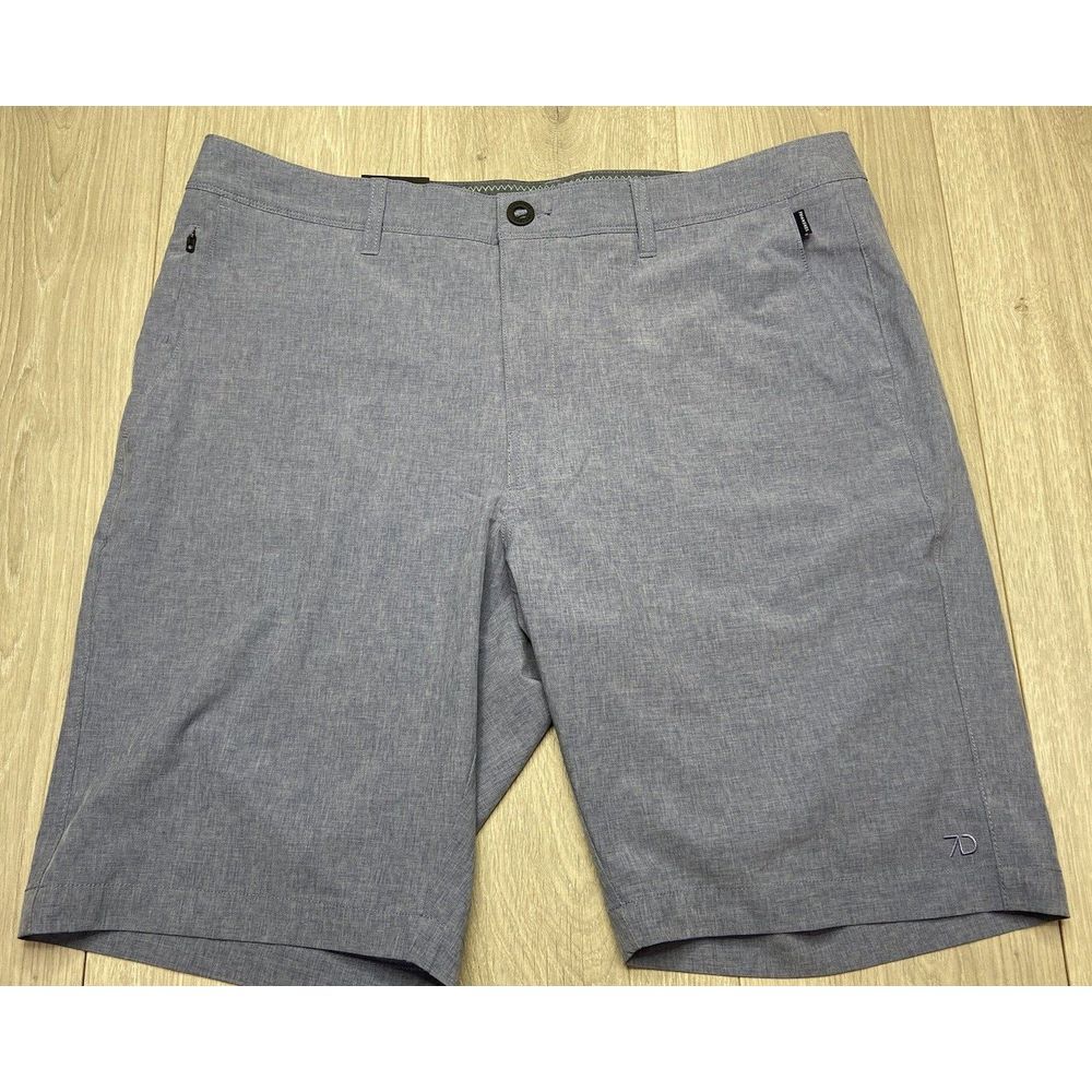 7 Diamonds Shorts Mens 36 Blue Aeroplane Hybrid Performance Stretch Golf 10"‎
